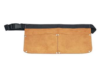2 POCKET SPLIT LEATHER NAIL BAG